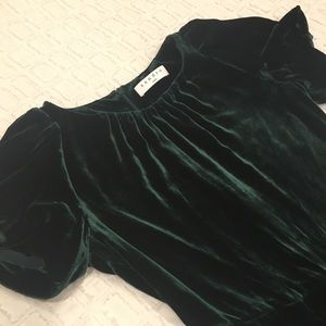 Sandro silk velvet fit and flare dress